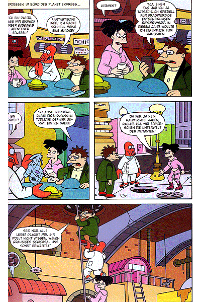 Futurama, Band 38, Die Spinnen, die englischen Roboter!