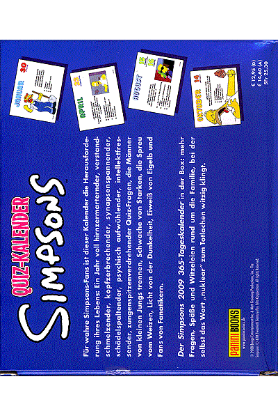 Simpsons, Kalender, Tageskalender